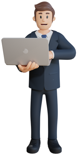 Employer avatar with laptop